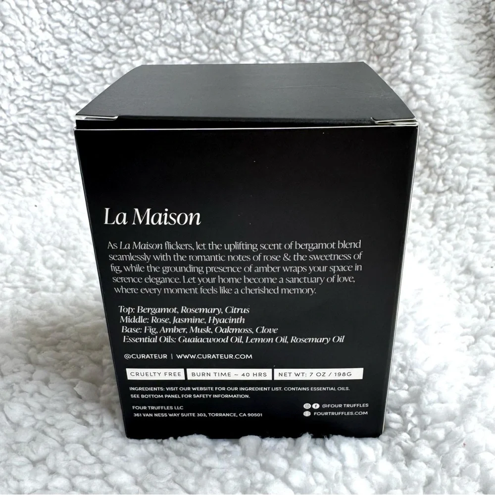 Four Truffles La Maison Scented Candle Luxury Luxe Curateur Exclusive